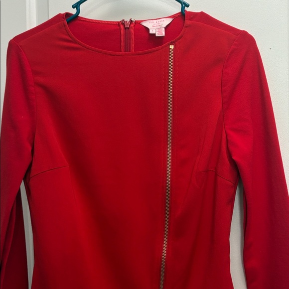 Ted Baker Red Dress Size Small or Size 1 - Picture 3 of 10